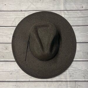 Universal Thread Women's Brown Wide Brim Wool Felt Fedora Hat NWT